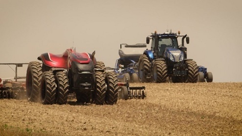Tracteur autonome de la société Case IH