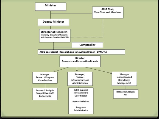 The organizational structure of ARIO