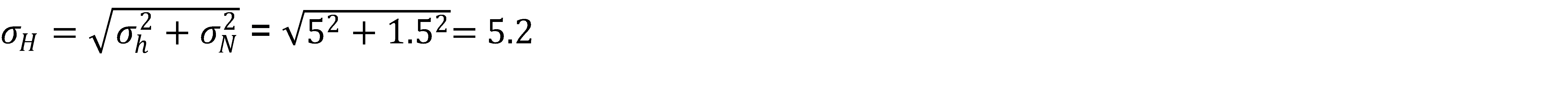 This equation computes the orthometric height standard deviation (the dependent variable of the equation). 