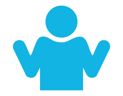 Graphic of a person shrugging symbolizing 95% of Ontarians not feeling adequately prepared for emergencies