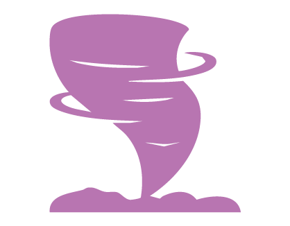 Graphic of a tornado 