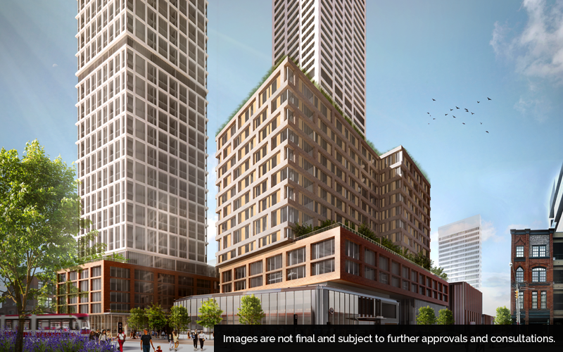 Conceptual design of the proposed Corktown transit-oriented community