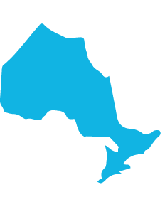 A blue image of Ontario
