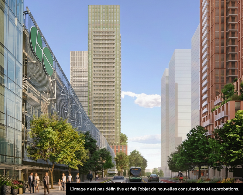 Conception provisoire de la communauté axée sur le transport en commun proposée de Cooksville.